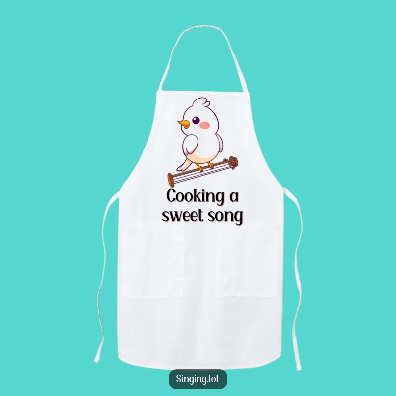 Funny Bird Melody Apron: Cook with Harmony, Whimsical Funny Gift!
