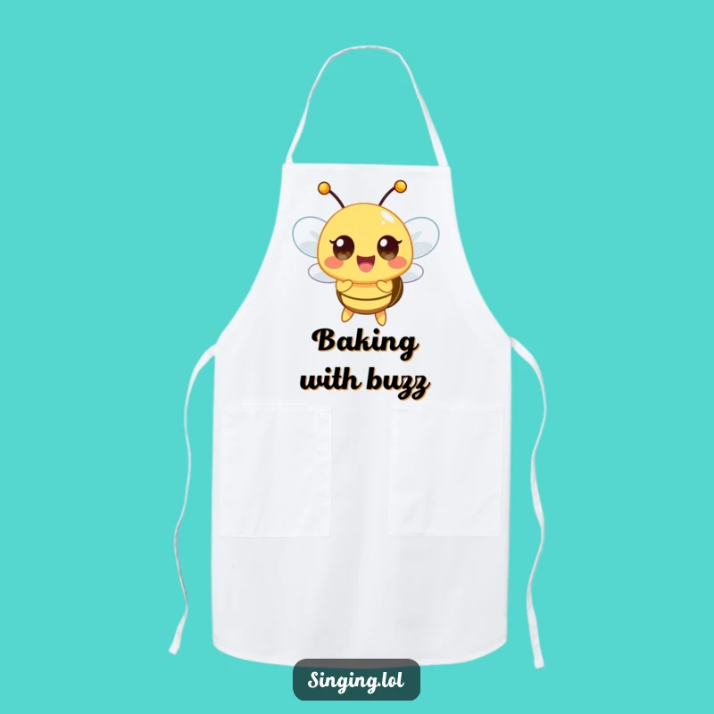 Funny Happy Bee Apron: Kitchen Melody Maker, Fun Funny Gift