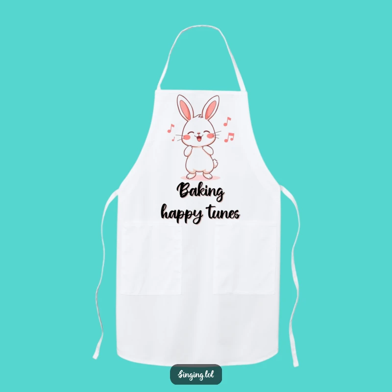 Funny Rabbit Apron - Cute Humming Character Kitchenwear for Cheerful Cooks