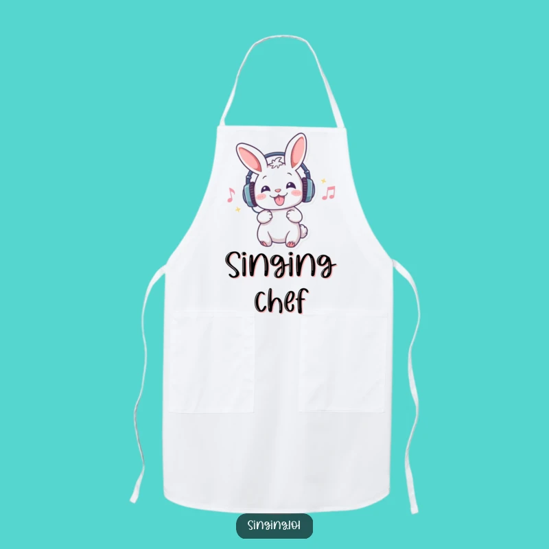 Funny Rabbit Chef Apron - Hilarious Kitchen Gift for Music Lovers!