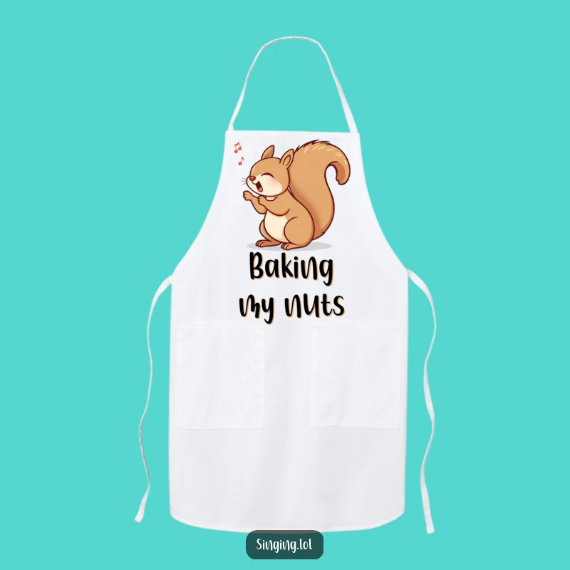 Funny Singing Squirrel Apron: Rhythmic Tail Wear for Kitchen Jams, Great Funny Gift