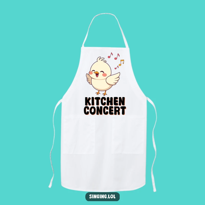Funny Cheerful Bird Song Apron: Kitchen Tunes, Hilarious Funny Gift for Chefs