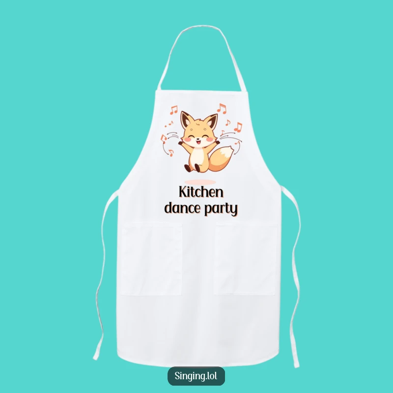 Funny Fox Dancing Apron: Dance Through Your Kitchen Tasks!