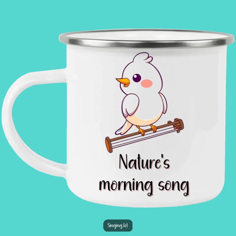 Funny Bird Melody Camping Mug: Tunes for Your Adventures, Great Funny Gift!
