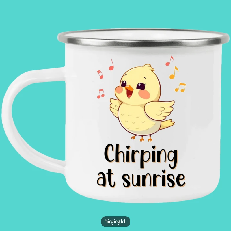 Funny Bird Song Camping Mug: Campfire Melodies!