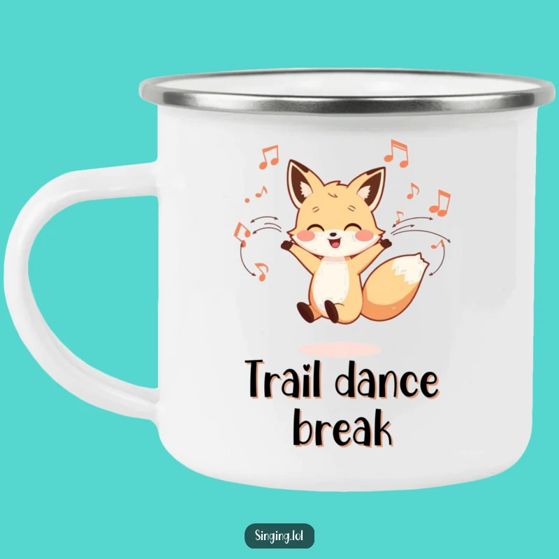 Funny Fox Dancing Camping Mug: Dance Around the Campfire!