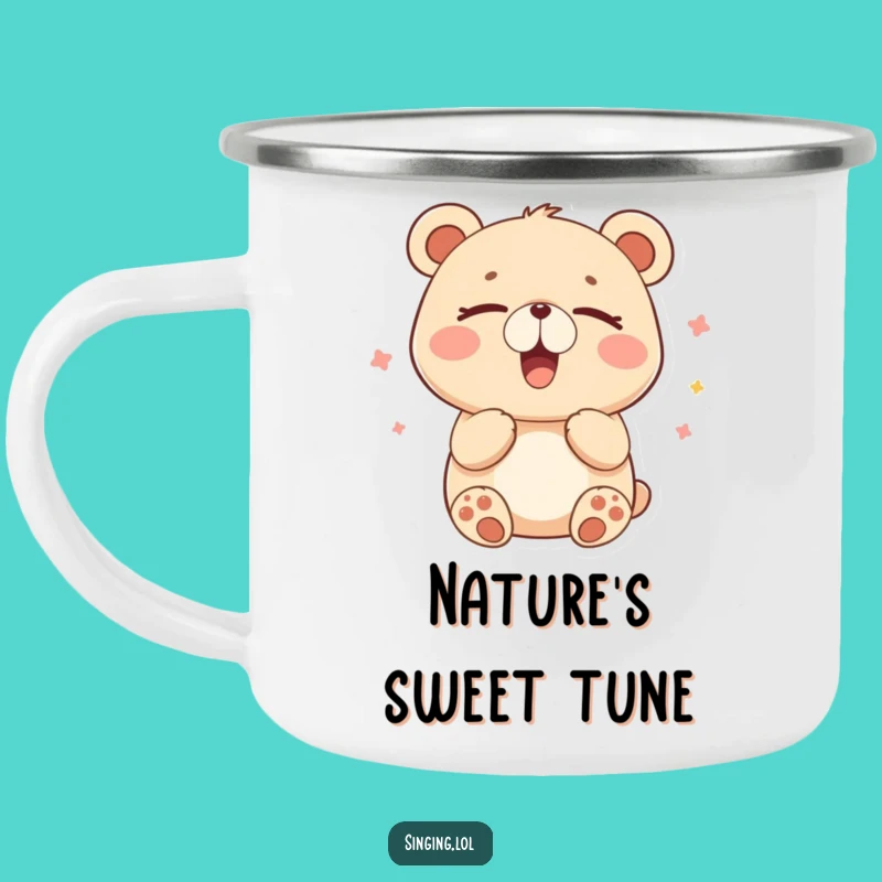 Adventure-Ready Funny Bear Hummer Camping Mug - Serene Outdoor Comfort