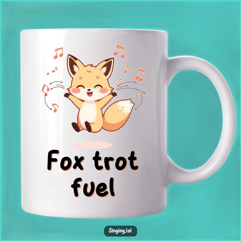 Funny Fox Dancing Mug: Groove to Hilarious Tunes and Coffee!