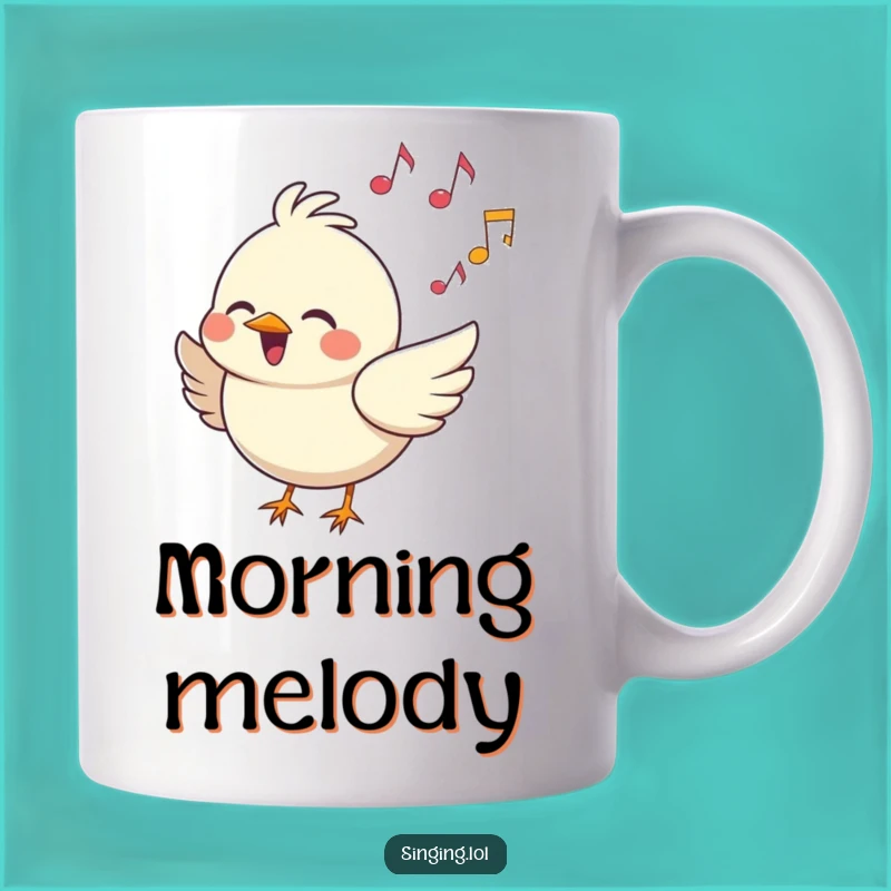 Funny Cheerful Bird Song Mug: Melodious Character Mug, Perfect Gift for Music Lovers