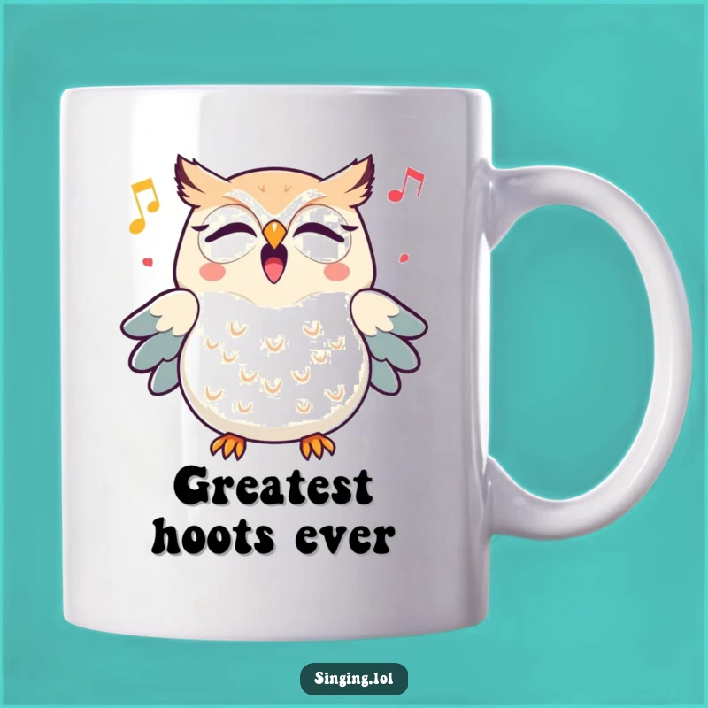 Funny Owl Hooting Melody Mug - Triumphant Singer Gift for Animal Lovers