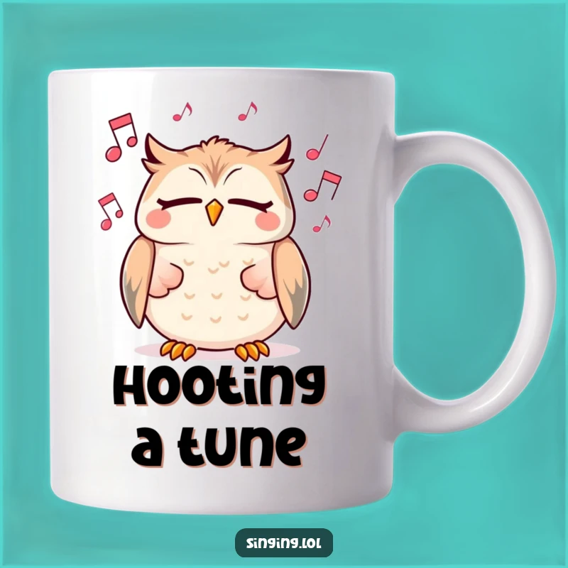 Funny Owl Mug: Singing Character, perfect for music lovers and a hoot of a funny gift.