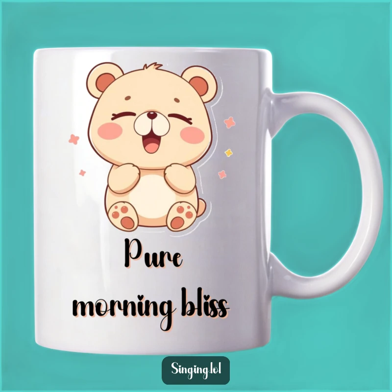 Funny Happy Bear Hummer Mug - Peaceful Woodland Creature Gift