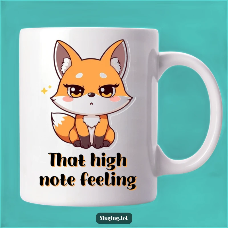 Funny Fox Opera Singer Mug - High Note Surprise Gift for Music Lovers