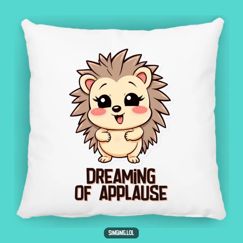 Funny Hedgehog High Note Pillow - Cozy Cuddle Buddy & Hilarious Decor Gift