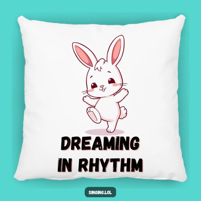 Funny Bunny Tapping Foot Pillow - Soft Character Accent, Musical Comfort Gift