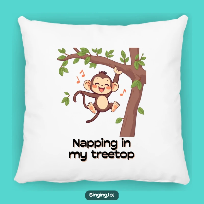 Funny Monkey Singing Pillow - Comfy and Hilarious Primate Accent for Your Sofa
