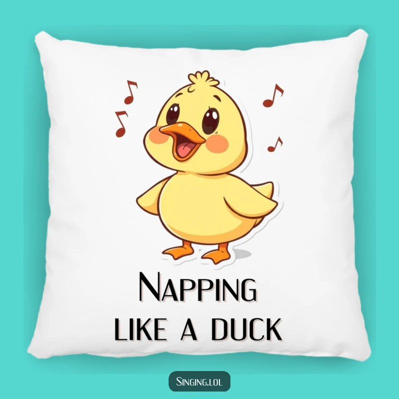 Funny Surprised Duck Pillow: Quacking Character Comfort, Humorous Relaxation