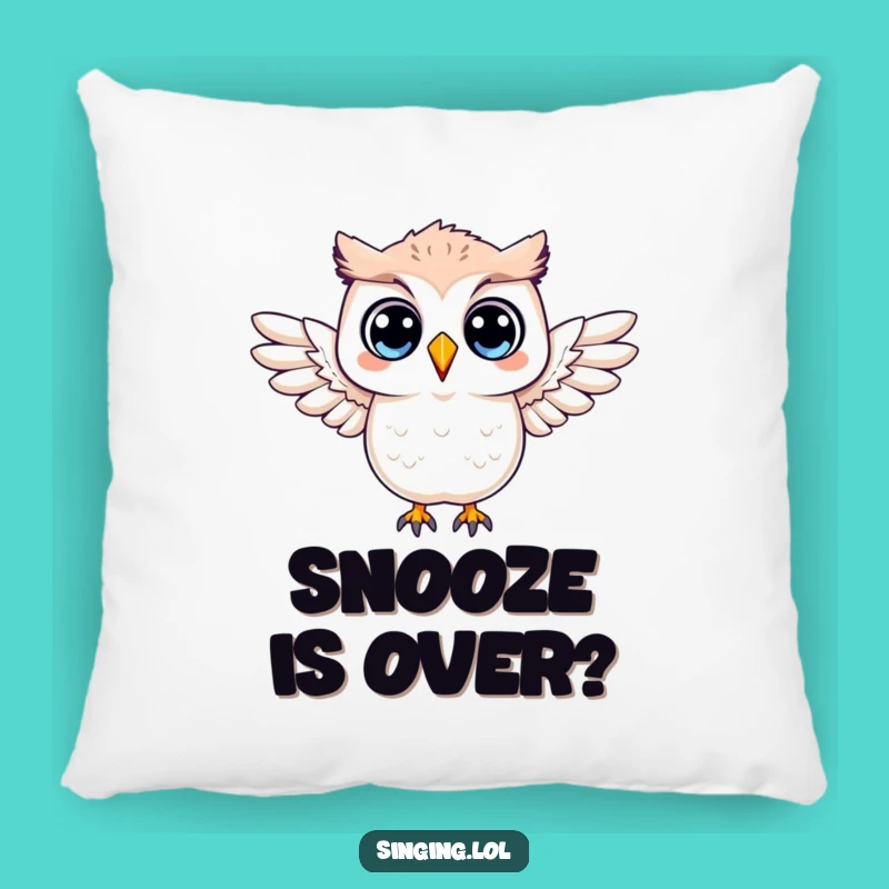 Funny Surprised Owl Pillow: Cozy Shock Companion, Adorable Funny Gift
