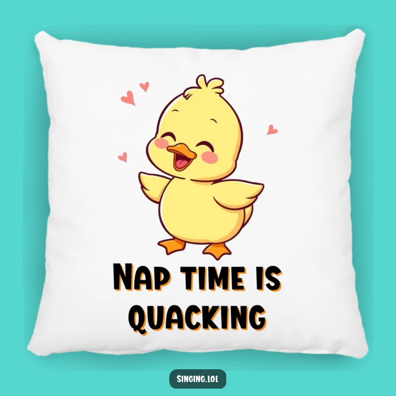 Cozy Funny Giggling Duckling Pillow - Soft Quacking Character Cushion Gift