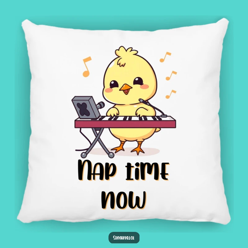 Funny Bouncy Chick Pecking Keyboard Pillow - Soft Character Decor, Tech Comfort Gift