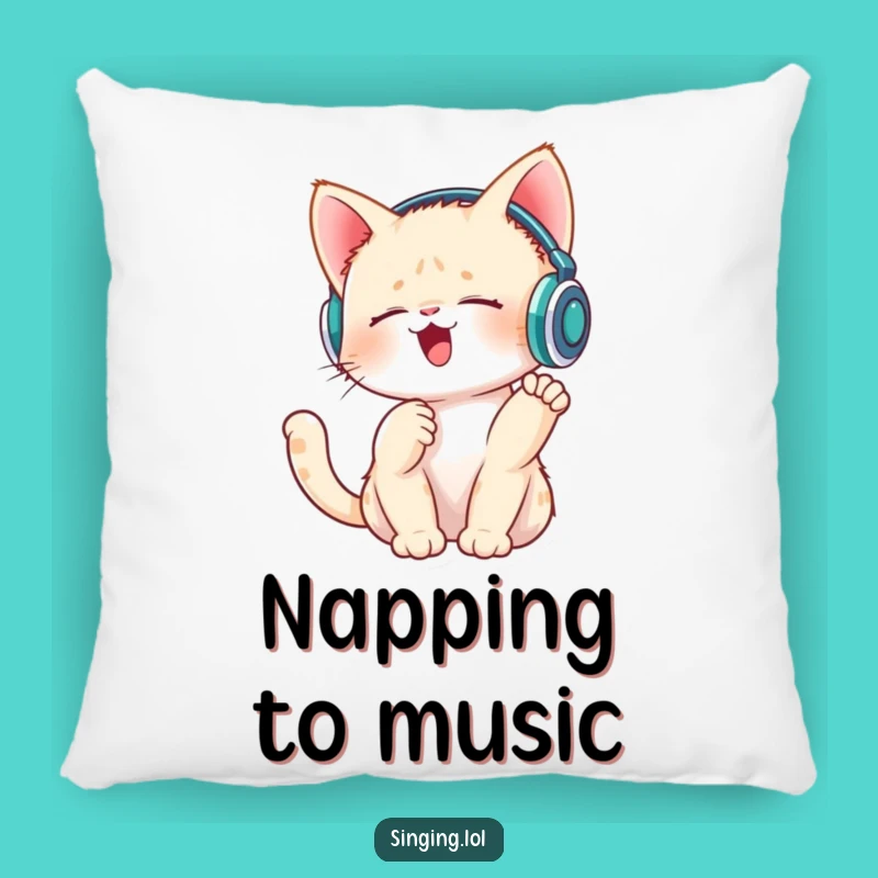 Funny Singing Kitten Pillow - Cozy Music Decor, Perfect Accent Funny Gift!