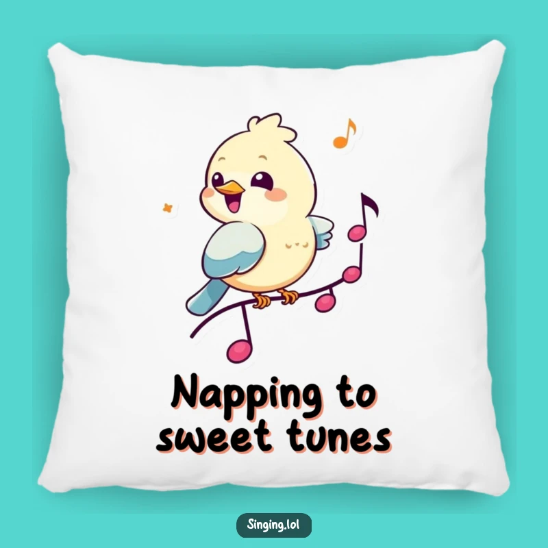 Funny Bird Musician Pillow - Cuddle Up with Sweet Melodies