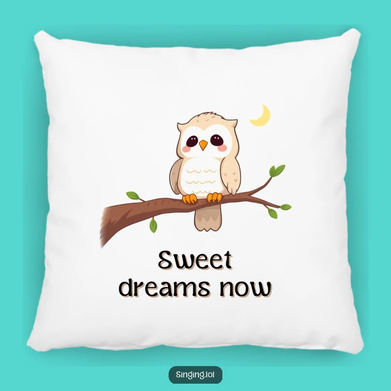 Funny Curious Owl Lullaby Pillow - Cozy Comfort & Serenity