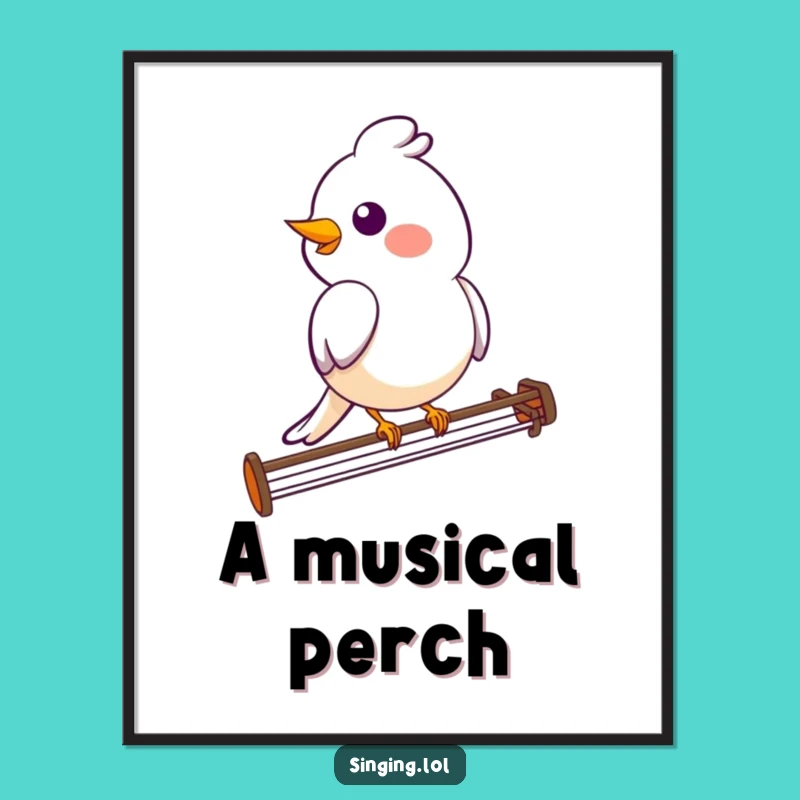 Funny Bird Melody Digital Print: Harmonize Your Walls, Fantastic Funny Gift!