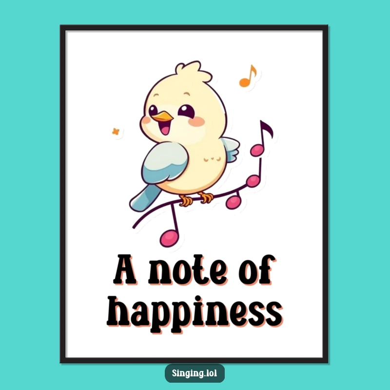 Funny Bird Musician Digital Art - Instant Melodic Decor for Your Walls