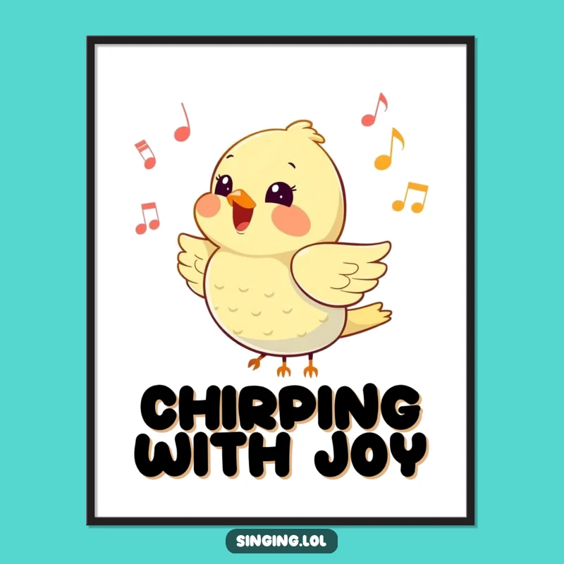 Funny Bird Song Digital Art: Instant Melody for Your Walls!