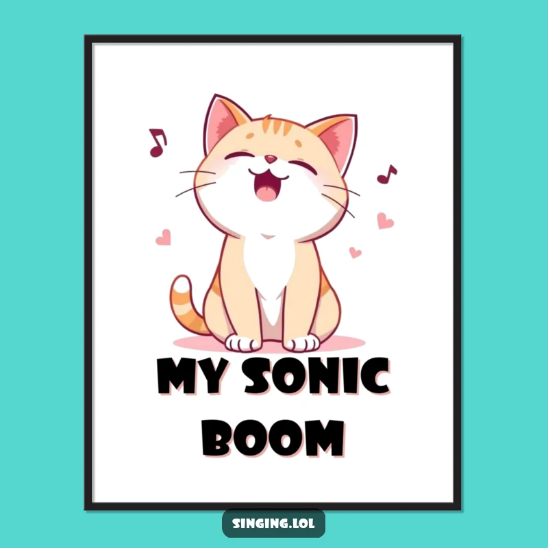 Funny Giggling Cat Ballad Digital Print - Instant Hilarious Cat Art