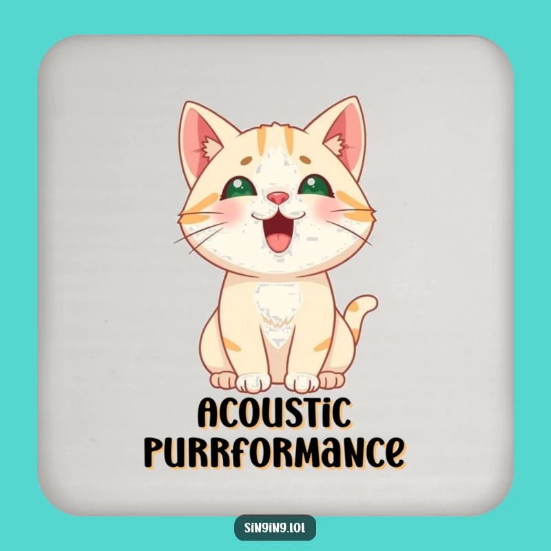 Funny Cat Meowing Coaster - Protect Surfaces with Feline Pitch