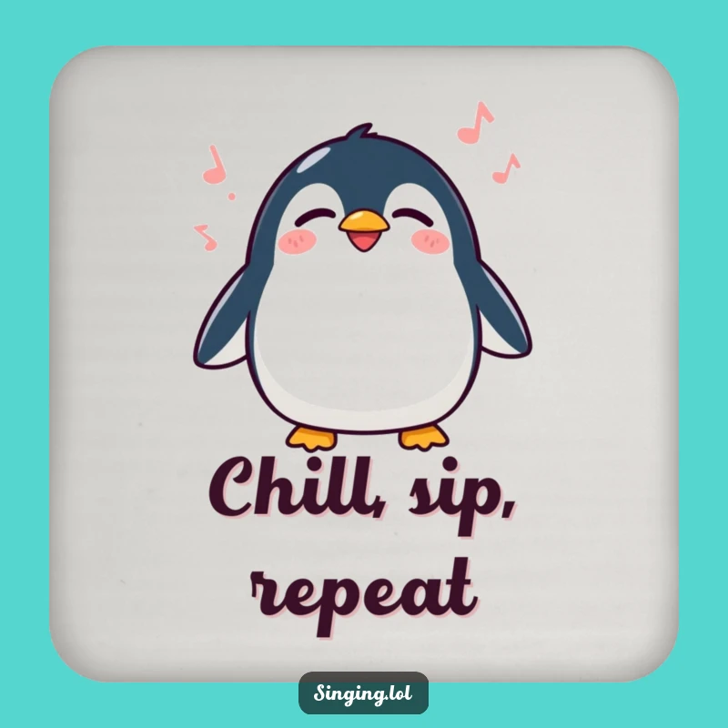 Funny Penguin Singing Coaster - Protect Surfaces with Waddling Charm