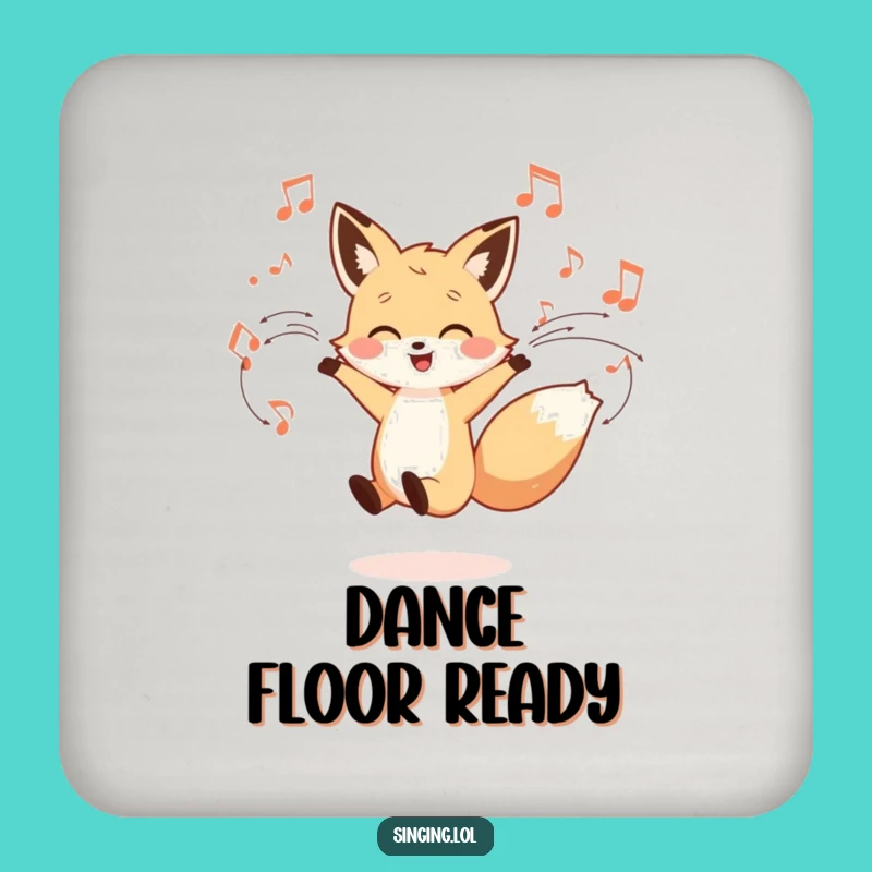 Funny Fox Dancing Coaster: Protect Surfaces with Rhythmic Style!