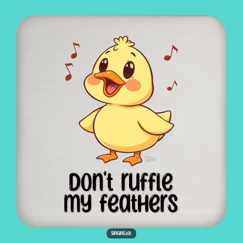 Funny Surprised Duck Coaster: Quacking Melody Protection, Sip With a Smile