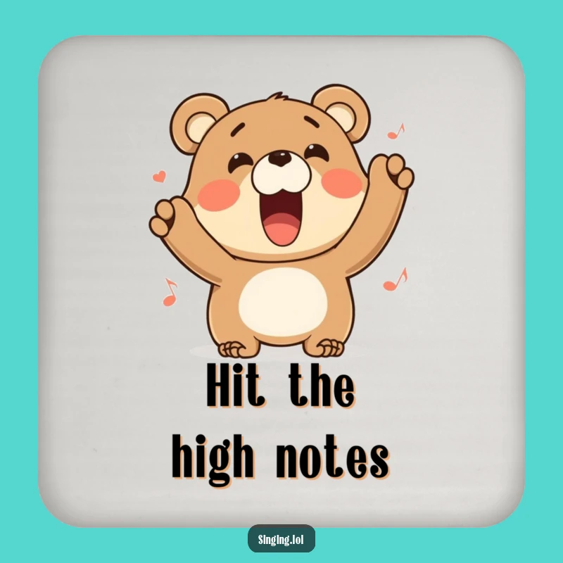 Funny Bear Drink Coaster: Protect Your Surfaces with This Hilarious Singing Bear Charm
