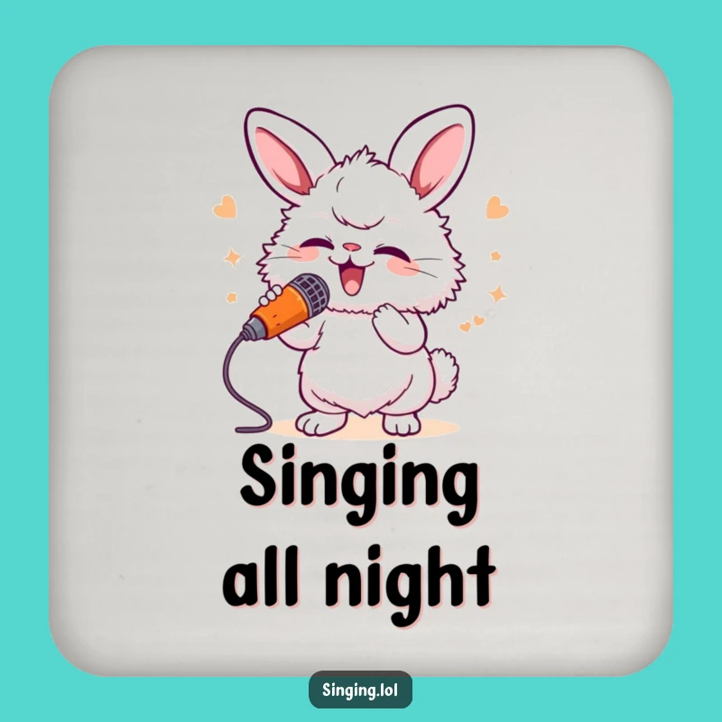 Funny Bunny Singer Coaster - Protect Your Table with Musical Fun
