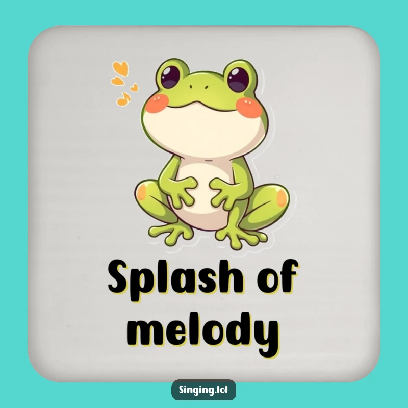 Funny Frog Croaking Coaster - Protect Surfaces with Booming Charm