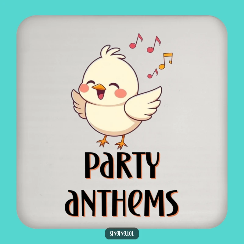 Funny Happy Bird Singing Coasters: Set of Musical Protectors, Perfect Gift