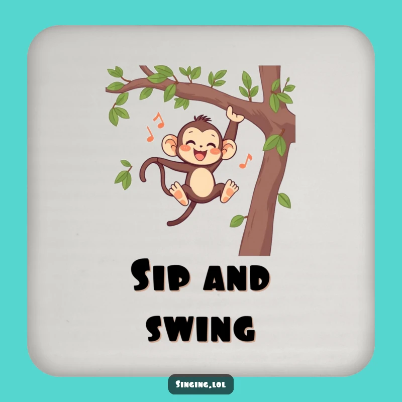 Funny Monkey Singing Coaster - Protect Surfaces with Hilarious Primate Charm