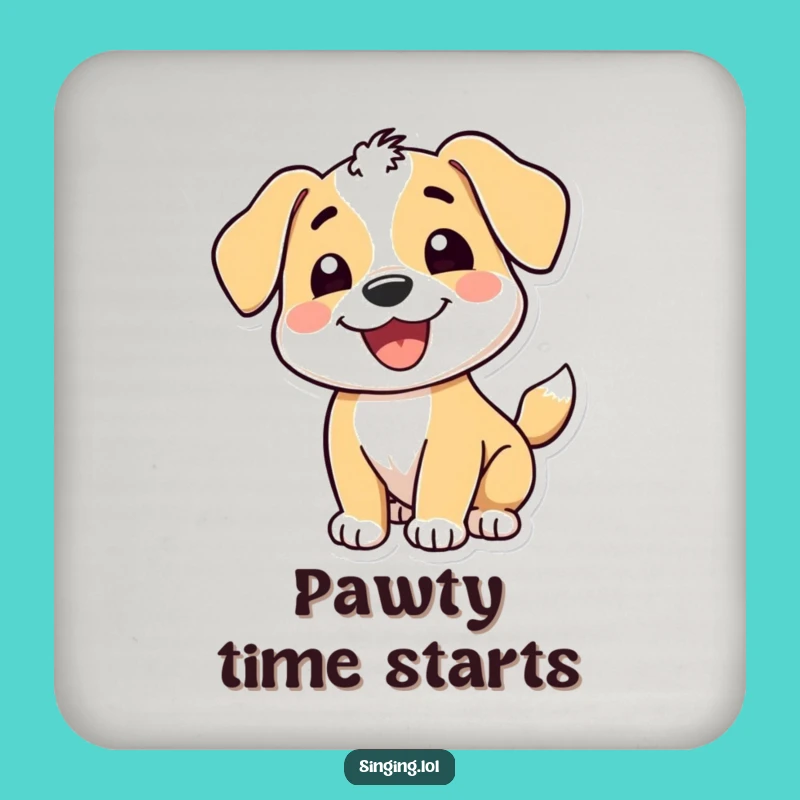 Funny Puppy Wagging Tail Coaster: Protect Surfaces with Happy Style!