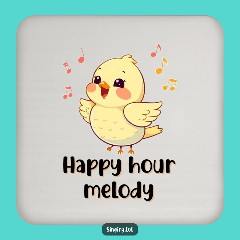 Funny Bird Song Drink Coaster: Protect Surfaces with Harmony!