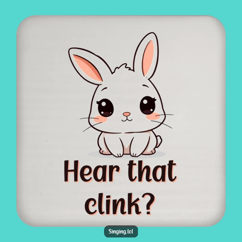Funny Curious Rabbit Coaster: Protect Surfaces with Curiosity, Novelty Funny Gift
