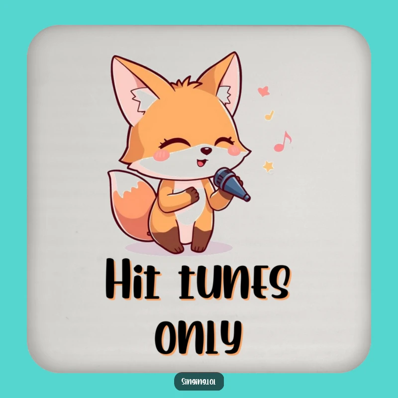 Funny Singing Fox Coaster: Protect Surfaces with Music, A Hilarious Gift for Hosts