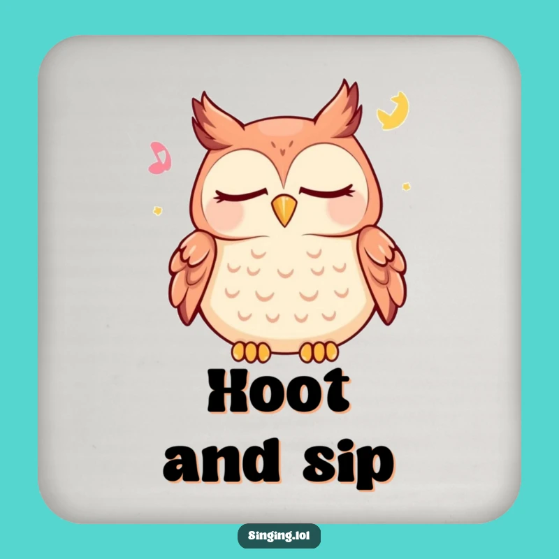 Funny Owl Coaster - Happy Lullaby Protector for Peaceful Tables