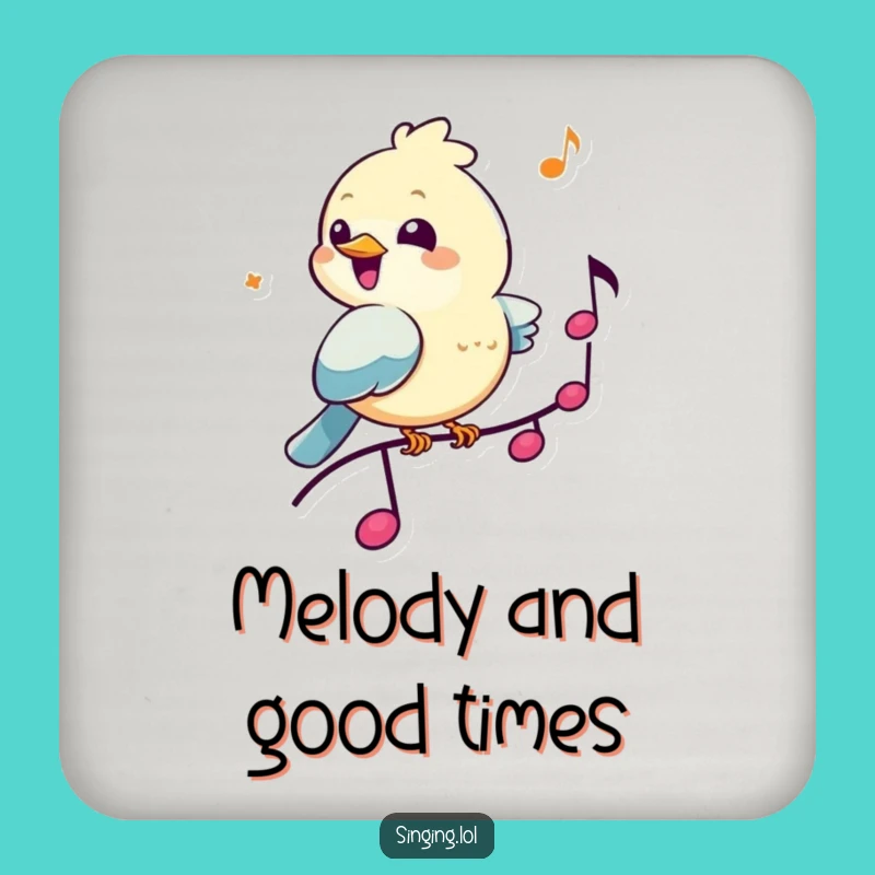 Funny Bird Musician Coaster - Protect Surfaces with Melodic Charm