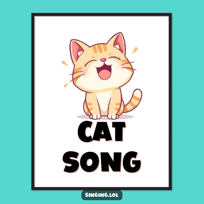Funny Cat Trill Poster - Wall Art Celebrating Feline Sounds