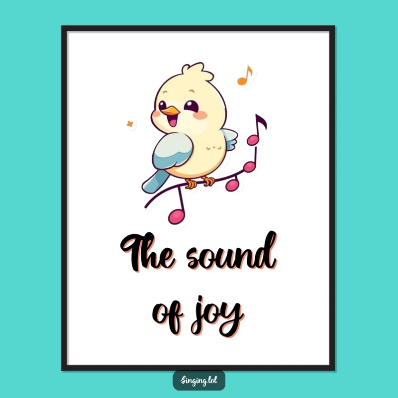 Funny Bird Musician Poster - Decorate with Melodic Cheer