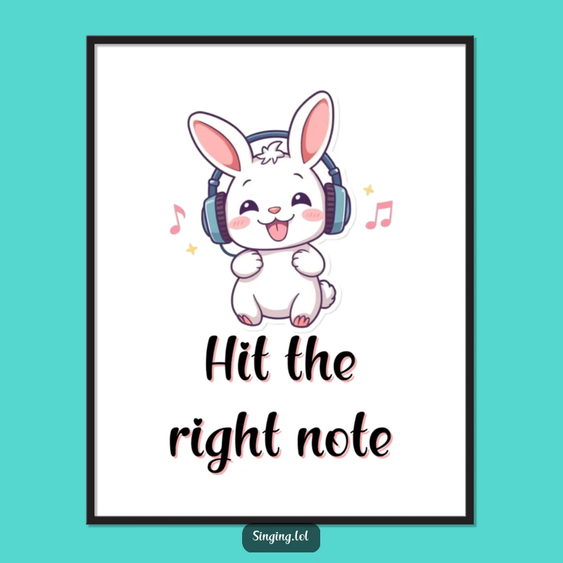Funny Rabbit Concert Poster - Hilarious Wall Art for Music Fans!