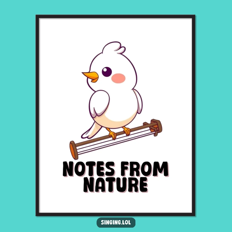 Funny Bird Melody Poster: Harmonize Your Walls, Delightful Funny Gift!